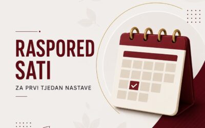 Raspored za prvi tjedan